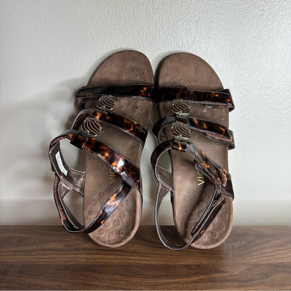 Vionic Brown Amber Adjustable Strap Sandals 8 Wom… - image 5